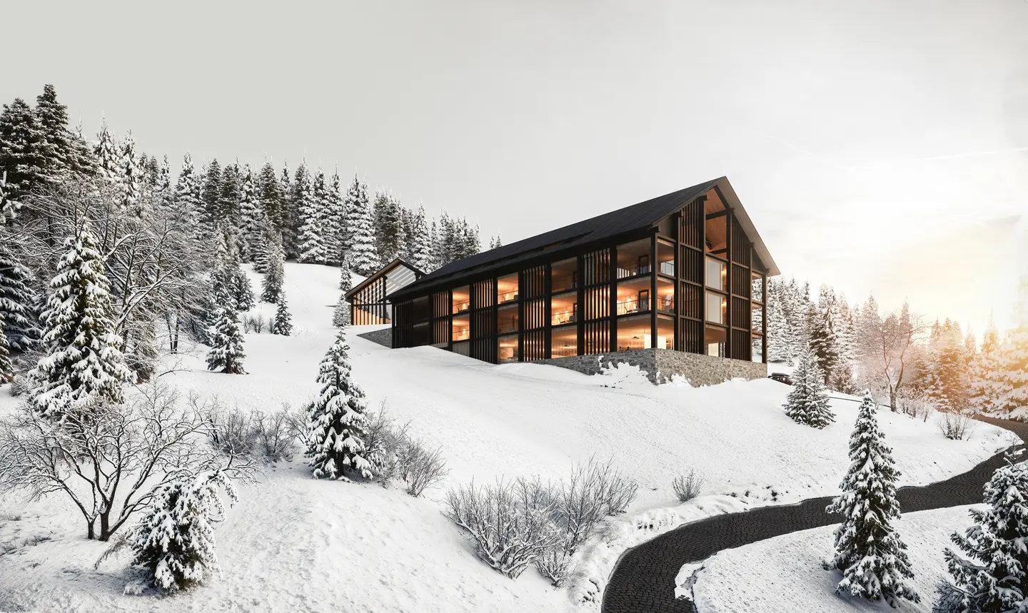 Architekt Stefan Gamper, Projektstudie Aparthotel in Sarntal